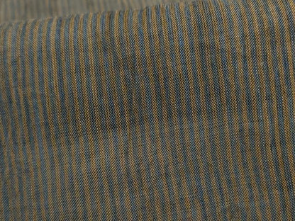 平和屋着物＊夏物　男性　小千谷ちぢみ　縞　麻　逸品　AABJ3352jd