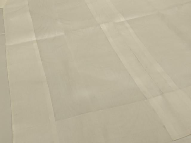 平和屋着物＊夏物　長襦袢　草葉紋紗　白色　洗える着物　AABJ3353jd