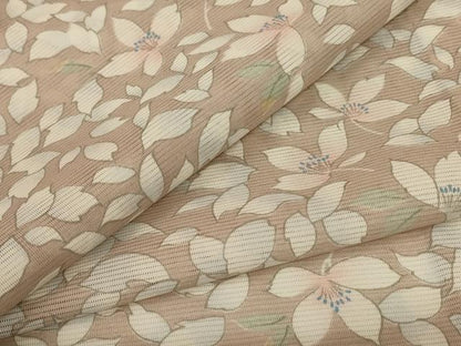 平和屋着物＊夏物　小紋　絽　花づくし　洗える着物　AABJ3361jd