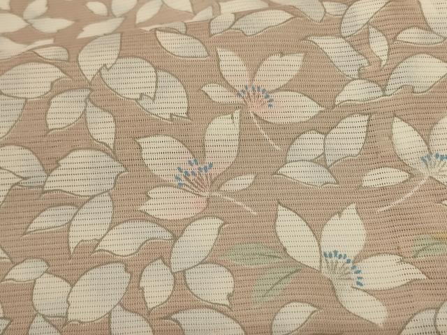 平和屋着物＊夏物　小紋　絽　花づくし　洗える着物　AABJ3361jd