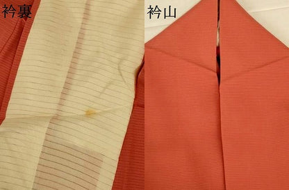 平和屋着物＊夏物　色無地　絽　東雲色　正絹　逸品　AABJ3362jd