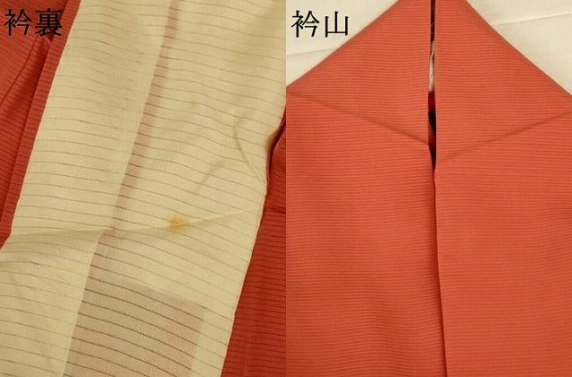 平和屋着物＊夏物　色無地　絽　東雲色　正絹　逸品　AABJ3362jd