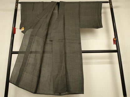 平和屋着物＊夏物　石川県指定無形文化財　能登上布　本麻手織上布　男性　80亀甲　総詰め　麻　逸品　未使用　AABJ3364jd