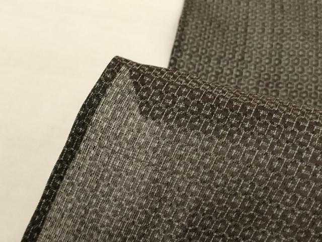 平和屋着物＊夏物　石川県指定無形文化財　能登上布　本麻手織上布　男性　80亀甲　総詰め　麻　逸品　未使用　AABJ3364jd
