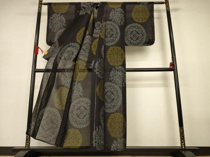 平和屋着物＊夏物　本場大島紬　夏大島　正倉院花文　正絹　逸品　未使用　AABJ3372jd
