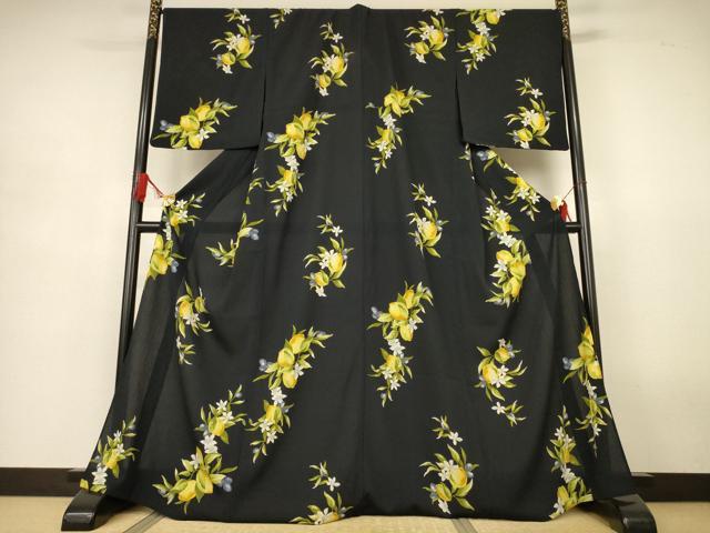 平和屋着物＊夏物　小紋　成り物　やまと　洗える着物　AABJ3373jd