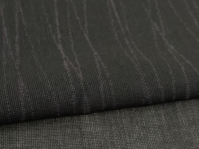 平和屋着物＊夏物　小紋　紗　よろけ縞　正絹　逸品　AABJ3393jd