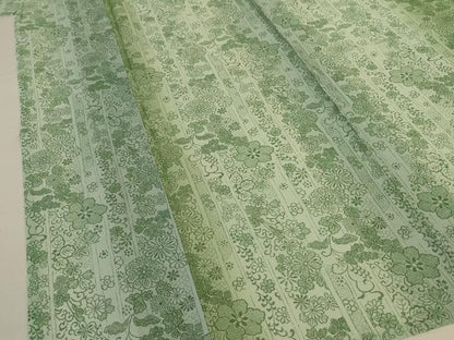 平和屋着物＊夏物　小紋　絽　花間道　暈し染め　洗える着物　AABJ3409jd