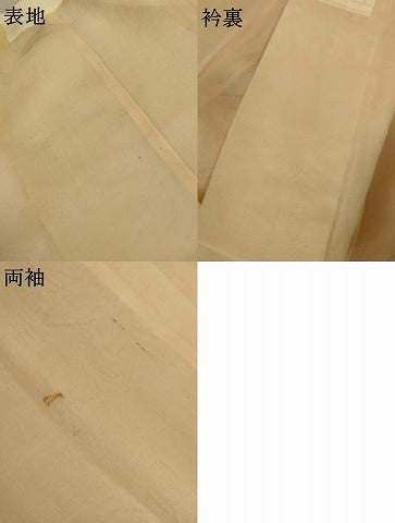 平和屋着物＊夏物　長襦袢　舞花紋紗　肌色　麻　AABJ3410jd