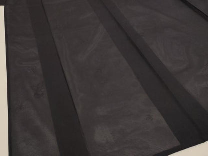平和屋着物＊夏物　色無地　絽　舞葉紋紗　紫黒色　正絹　逸品　AABJ3411jd