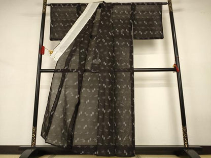 平和屋着物＊夏物　本場琉球絣　夏琉球　正絹　逸品　AABJ3416jd