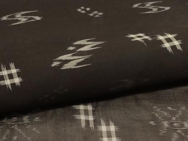 平和屋着物＊夏物　本場琉球絣　夏琉球　正絹　逸品　AABJ3416jd