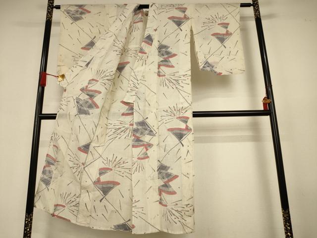 平和屋着物＊夏物　小千谷ちぢみ　松　麻　逸品　AABJ3417jd