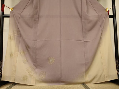 平和屋着物＊夏物　訪問着　縦絽　花火　暈し染め　金銀彩　正絹　逸品　AABJ3418jd