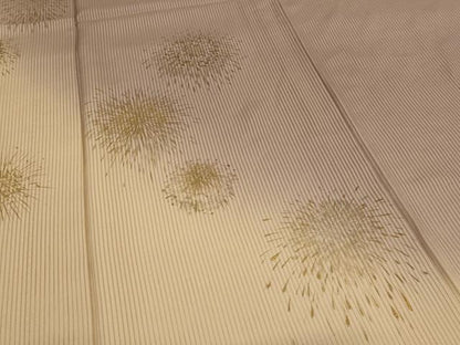 平和屋着物＊夏物　訪問着　縦絽　花火　暈し染め　金銀彩　正絹　逸品　AABJ3418jd