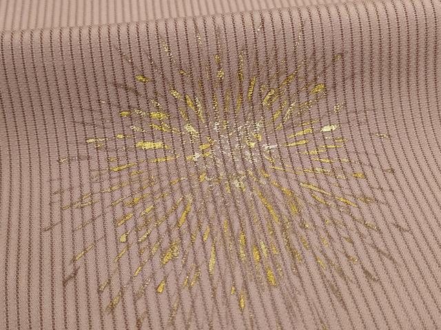 平和屋着物＊夏物　訪問着　縦絽　花火　暈し染め　金銀彩　正絹　逸品　AABJ3418jd