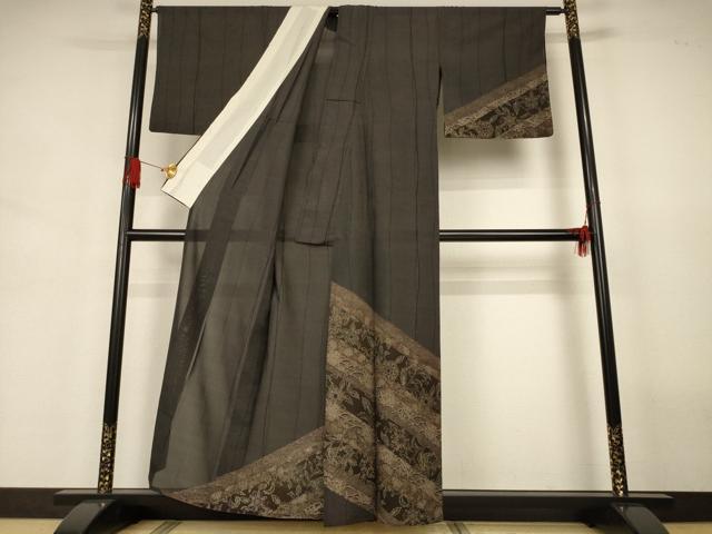 平和屋着物＊夏物　訪問着　紗　更紗花文　正絹　逸品　AABJ3420jd