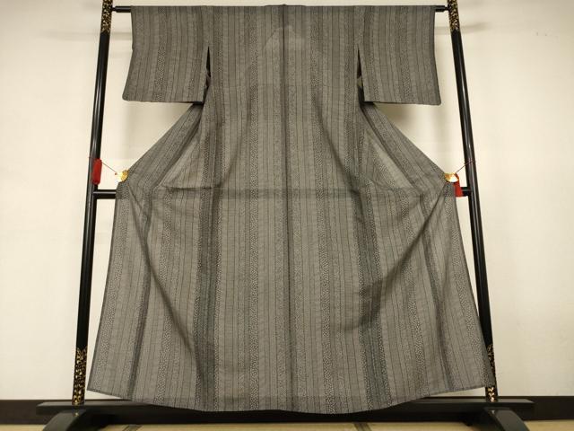 平和屋着物＊夏物　小紋　絽　花間道　正絹　逸品　AABJ3422jd