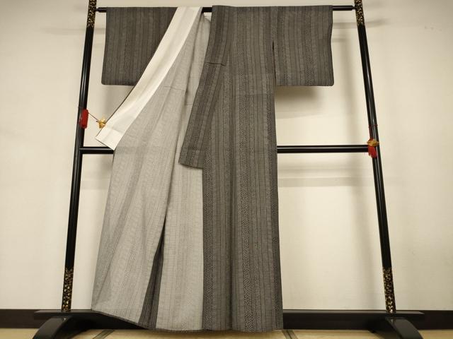 平和屋着物＊夏物　小紋　絽　花間道　正絹　逸品　AABJ3422jd