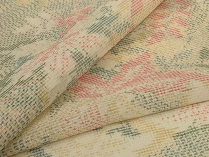 平和屋着物＊夏物　本場大島紬　夏大島　草花文　正絹　逸品　AABJ3423jd
