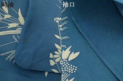 平和屋着物＊夏物　小紋　絽　草花間道　正絹　逸品　AABJ3424jd