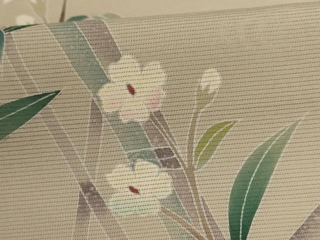 平和屋着物＊夏物　訪問着　絽　草花文　正絹　逸品　AABJ3431jd