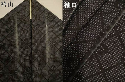 平和屋着物＊夏物　本場大島紬　夏大島　花菱文　正絹　逸品　AABJ3432jd
