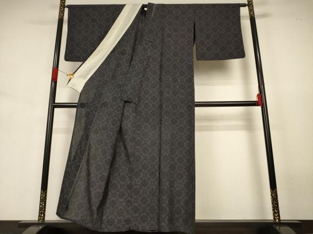 平和屋着物＊夏物　本場大島紬　夏大島　花菱文　正絹　逸品　AABJ3432jd