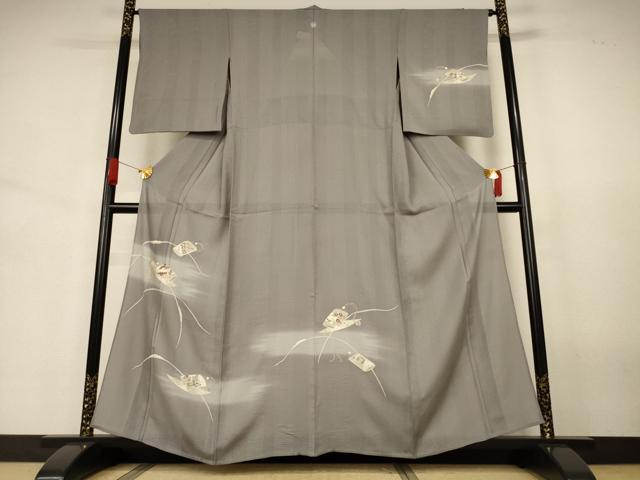 平和屋着物＊夏物　訪問着　変わり絽　器物花文　正絹　逸品　AABJ3436jd