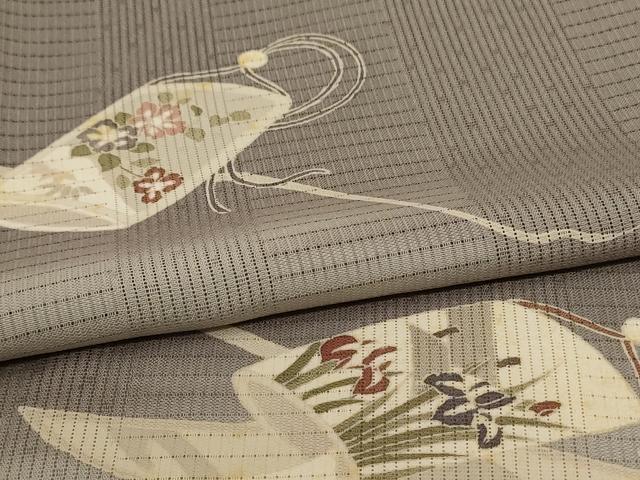 平和屋着物＊夏物　訪問着　変わり絽　器物花文　正絹　逸品　AABJ3436jd