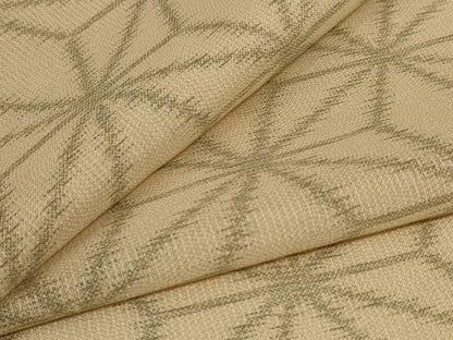 平和屋着物＊夏物　小紋　紗　麻の葉文様　洗える着物　AABJ3437jd
