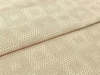 平和屋着物▽本塩沢　単衣　110亀甲　幾何学文様　正絹　逸品　AABJ3441jh