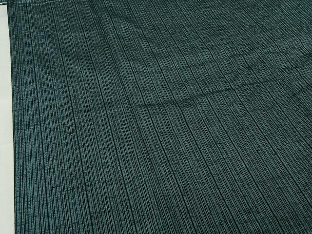平和屋着物▽上質な紬　単衣　縞　正絹　逸品　AABJ3444jh