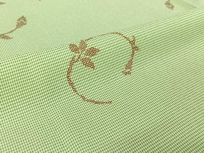 平和屋着物▽洗える最高級着物　＜英＞はなぶさ謹製　小紋　単衣　草花文　洗える着物　AABJ3446jh