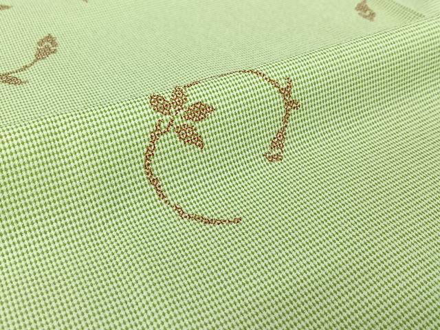 平和屋着物▽洗える最高級着物　＜英＞はなぶさ謹製　小紋　単衣　草花文　洗える着物　AABJ3446jh