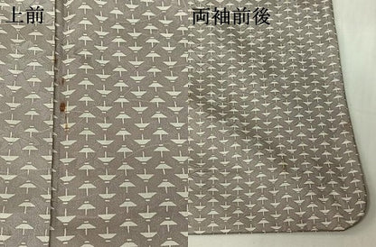 平和屋着物▽小紋　単衣　幾何学文様　洗える着物　AABJ3447jh