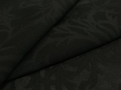 平和屋着物▽羽織　スリーシーズン　春夏秋　塵除け　草葉紋紗　黒地　正絹　逸品　AABJ3450jh