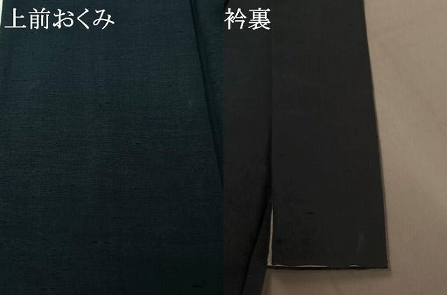 平和屋着物▽男性　紬　単衣　鉄御納戸色　正絹　逸品　AABJ3451jh
