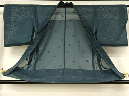 平和屋着物▽羽織　スリーシーズン　春夏秋　塵除け　幾何学文様　正絹　逸品　未使用　AABJ3453jh