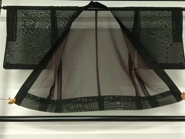 平和屋着物▽羽織　スリーシーズン　春夏秋　塵除け　黒地　正絹　逸品　AABJ3455jh