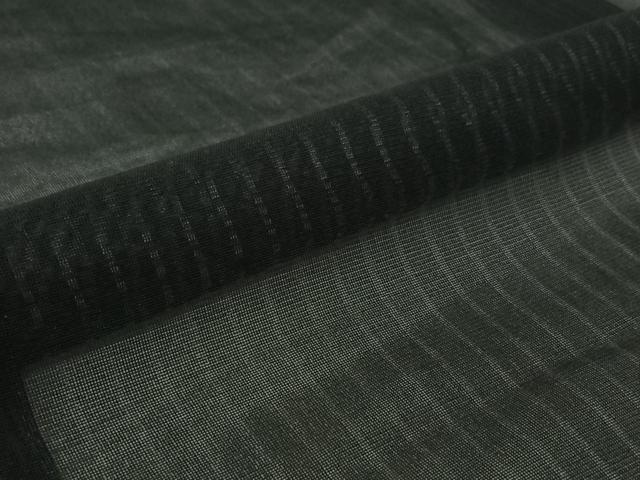 平和屋着物▽羽織　スリーシーズン　春夏秋　塵除け　縞　黒地　正絹　逸品　AABJ3456jh