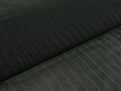 平和屋着物▽羽織　スリーシーズン　春夏秋　塵除け　縞　黒地　正絹　逸品　AABJ3456jh