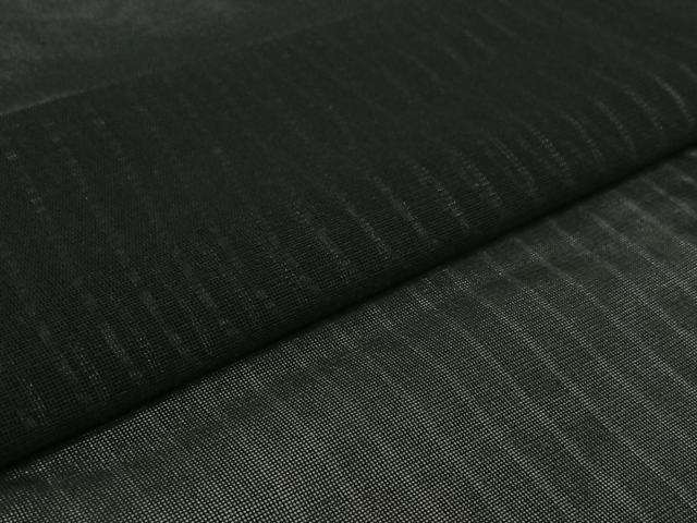 平和屋着物▽羽織　スリーシーズン　春夏秋　塵除け　縞　黒地　正絹　逸品　AABJ3456jh