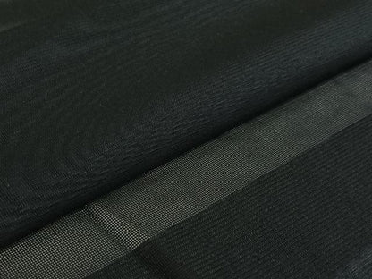 平和屋着物▽羽織　スリーシーズン　春夏秋　塵除け　黒地　正絹　逸品　AABJ3458jh