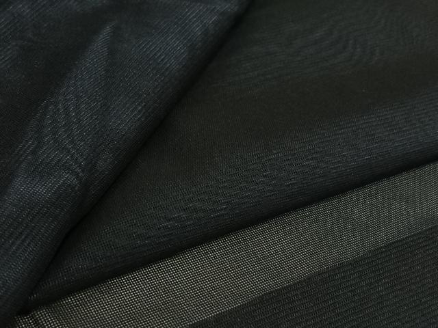 平和屋着物▽羽織　スリーシーズン　春夏秋　塵除け　黒地　正絹　逸品　AABJ3458jh