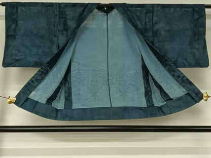 平和屋着物▽羽織　スリーシーズン　春夏秋　塵除け　飾花文　正絹　逸品　AABJ3459jh