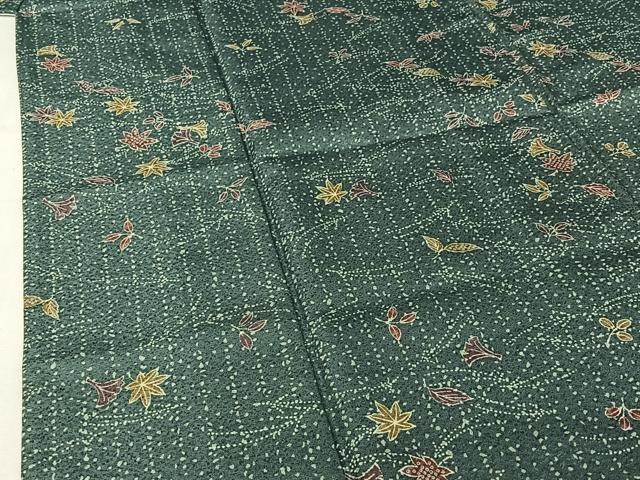 平和屋着物▽小紋　単衣　吹き寄せ文　洗える着物　AABJ3466jh
