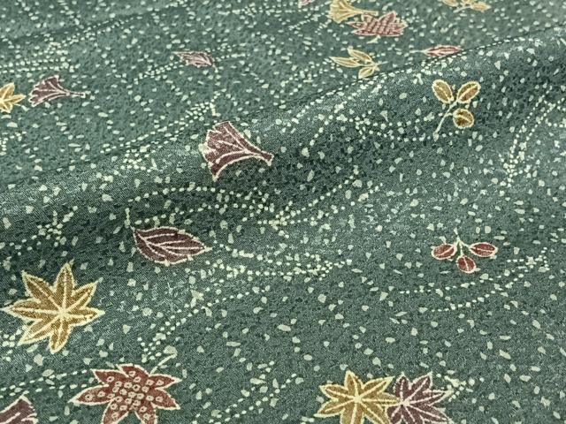 平和屋着物▽小紋　単衣　吹き寄せ文　洗える着物　AABJ3466jh
