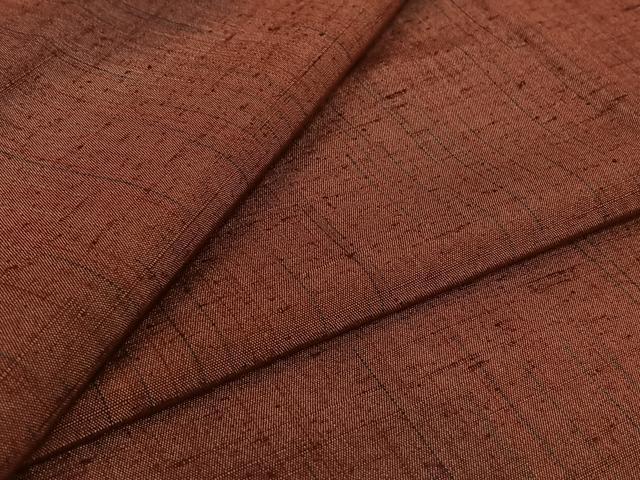 平和屋着物▽上質な紬　単衣　霞文　正絹　逸品　AABJ3469jh