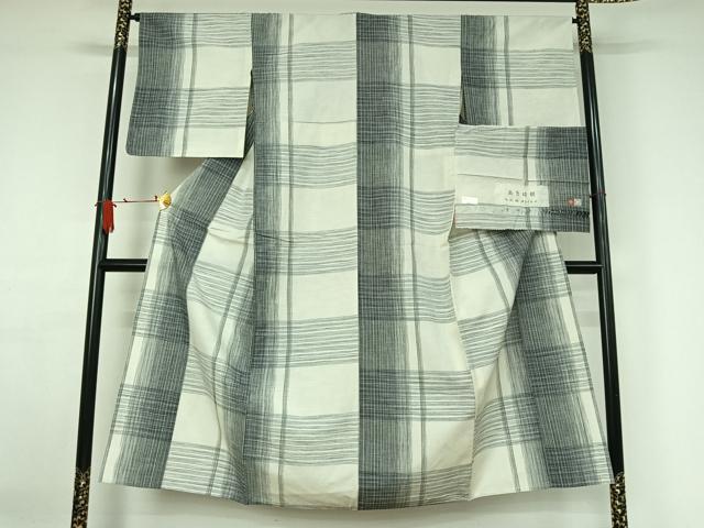 平和屋着物▽西陣　紬　単衣　あきは絣　反端付き　正絹　逸品　AABJ3473jh